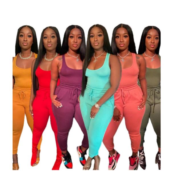s-2xl women tracksuits solid color two piece sets sleeveless tank leggings summer fall clothing jogging suit 5610, Gray
s-2xl women tracksuits solid color two piece sets sleeveless tank leggings summer fall clothing jogging suit 5610, Gray