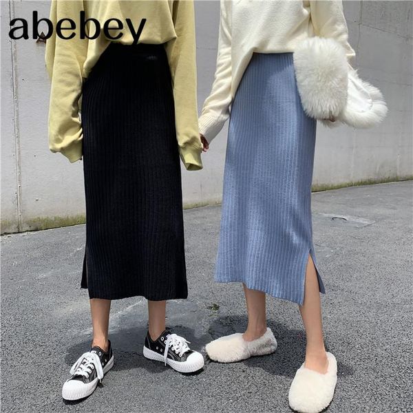 skirts 2021 women spring autumn knitted midi mid-calf straight empire korean style elegant split female skirt, Black
skirts 2021 women spring autumn knitted midi mid-calf straight empire korean style elegant split female skirt, Black