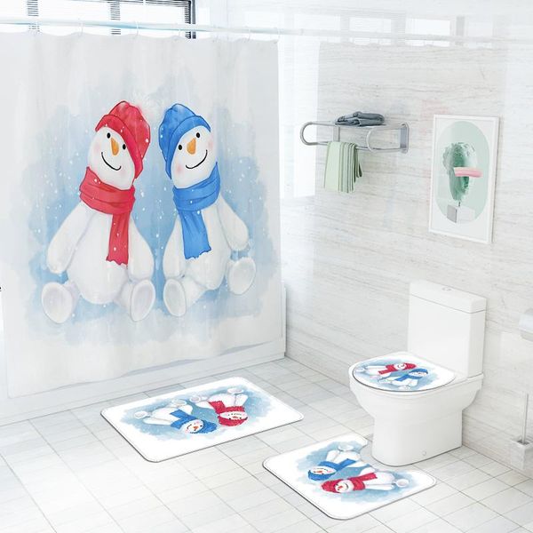 shower curtains cartoon christmas waterproof curtain snowman dwarf printed toilet decoration bathroom non-slip bath mat carpet set
shower curtains cartoon christmas waterproof curtain snowman dwarf printed toilet decoration bathroom non-slip bath mat carpet set