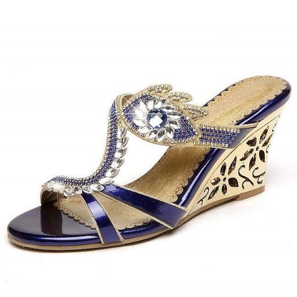 women summer fashion rhinestone slipper hollow out wedges high heels sandals crystal party shoes woman flip flops, Black
women summer fashion rhinestone slipper hollow out wedges high heels sandals crystal party shoes woman flip flops, Black