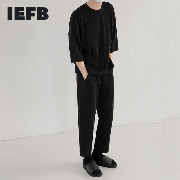 iefb causal men's home sports two piece suit pleated pants + short sleeve t-shirt korean fashion loose summer set y7587 210524, Gray
iefb causal men's home sports two piece suit pleated pants + short sleeve t-shirt korean fashion loose summer set y7587 210524, Gray