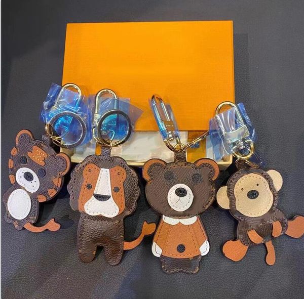 lion tiger monkey bear keychains luxury designer leather key chain laser embossed bag pendants with box 1853 high, Silver
lion tiger monkey bear keychains luxury designer leather key chain laser embossed bag pendants with box 1853 high, Silver