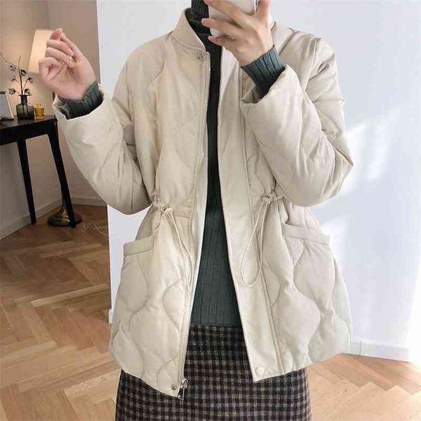 stand-up collar down padded jacket women's mid-length winter waist rhombic padded jacket thickened warmth 210819, Black
stand-up collar down padded jacket women's mid-length winter waist rhombic padded jacket thickened warmth 210819, Black