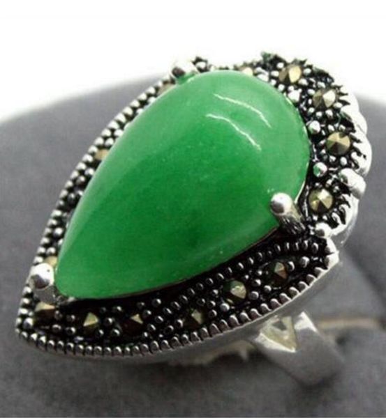 cluster rings fashion jewelry wholesale natural green jade drop gems 925 sterling silver marcasite ring size 7/8/9/10, Golden;silver
cluster rings fashion jewelry wholesale natural green jade drop gems 925 sterling silver marcasite ring size 7/8/9/10, Golden;silver
