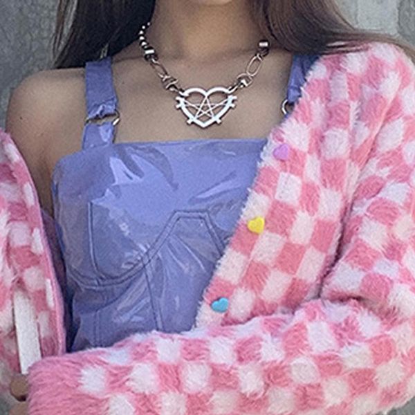 goth heart shaped pendant necklace for women hip hop punk y2k vintage star choker gossip girl poster 90s jewelry gifts necklaces, Silver
goth heart shaped pendant necklace for women hip hop punk y2k vintage star choker gossip girl poster 90s jewelry gifts necklaces, Silver