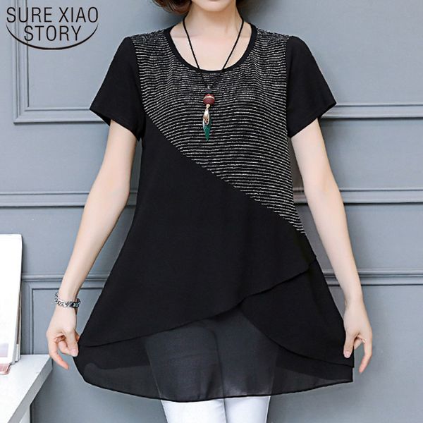 women's plus size chiffon blouse harajuku s shirts ladies short spliced women clothes 3530 50 210508, White
women's plus size chiffon blouse harajuku s shirts ladies short spliced women clothes 3530 50 210508, White