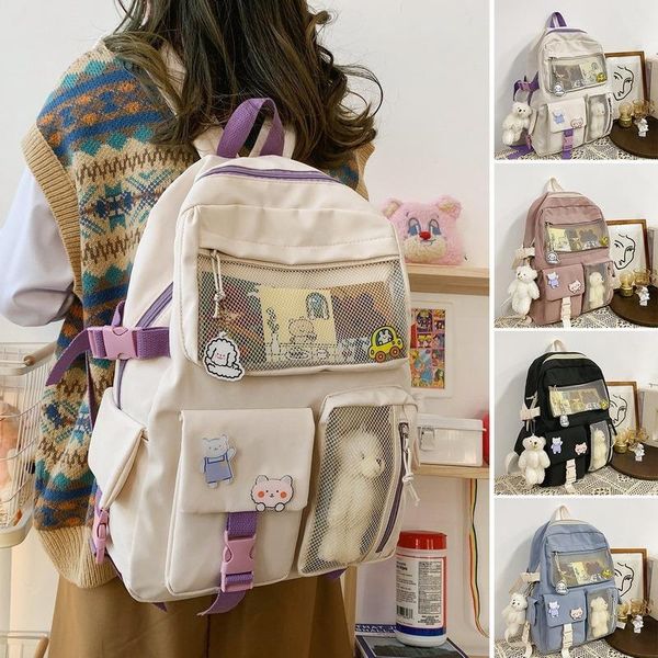 backpack candy color cute women fashion waterproof buckle badge schoolbag for teenager girls student bookbag mochila
backpack candy color cute women fashion waterproof buckle badge schoolbag for teenager girls student bookbag mochila