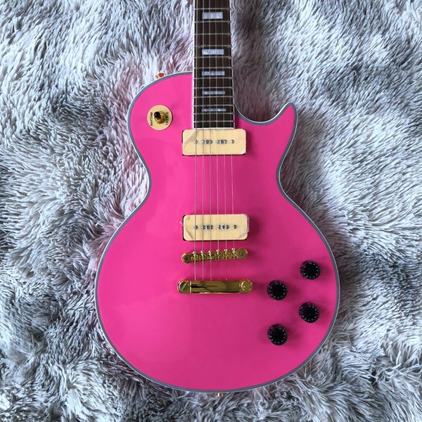 electric guitar china custom shop made beautiful and wonderful pink color p90 pickups
electric guitar china custom shop made beautiful and wonderful pink color p90 pickups