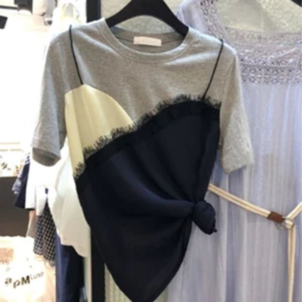 korean summer fashion new casual loose cotton stitching women's t-shirt tassel strap stitching fake two-piece t-shirt 210421, White
korean summer fashion new casual loose cotton stitching women's t-shirt tassel strap stitching fake two-piece t-shirt 210421, White