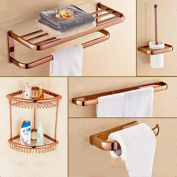 bath accessory set rose gold bathroom hardware soild brass towel rack/ring paper/toilet brush holder soap dish glass shelf luxury
bath accessory set rose gold bathroom hardware soild brass towel rack/ring paper/toilet brush holder soap dish glass shelf luxury