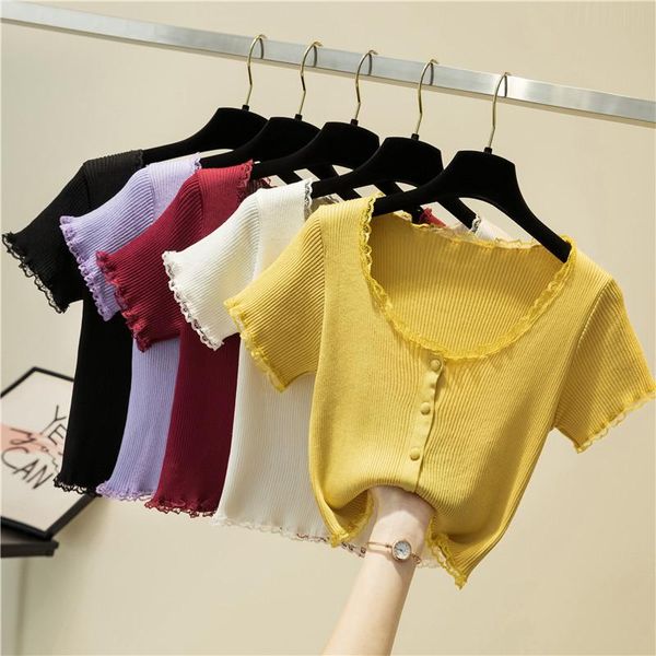 lace short sleeves square collar women's thin knit sweater cardigan cropt-shirt, White
lace short sleeves square collar women's thin knit sweater cardigan cropt-shirt, White