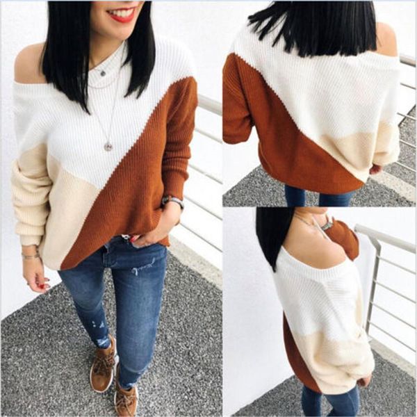 women's sweaters uk stock off shoulder loose long sleeve winter fall s-xl, White;black
women's sweaters uk stock off shoulder loose long sleeve winter fall s-xl, White;black