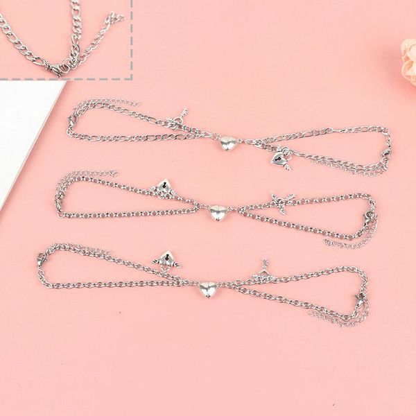 charm bracelets 2pcs/pair heart shaped magnet attraction bracelet for couples stainless steel angel wing lock men's women's jewelr, Golden;silver
charm bracelets 2pcs/pair heart shaped magnet attraction bracelet for couples stainless steel angel wing lock men's women's jewelr, Golden;silver