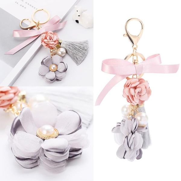 keychains ribbon bowknot flower imitation pearl tassel keychain car key ring holder gift, Silver
keychains ribbon bowknot flower imitation pearl tassel keychain car key ring holder gift, Silver