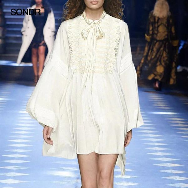 casual dresses sondr embroidery lace vintage dress female lantern long sleeve stand collar party women 2021 spring fashion, Black;gray
casual dresses sondr embroidery lace vintage dress female lantern long sleeve stand collar party women 2021 spring fashion, Black;gray