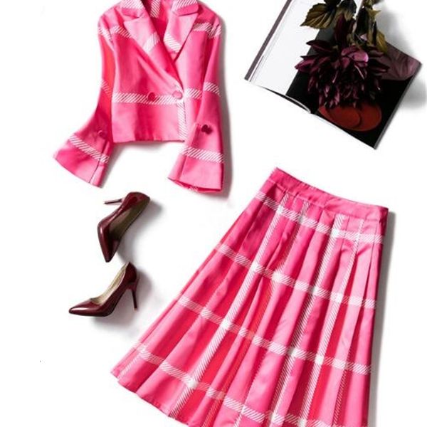 two piece dress european and american spring catwalk fashion pink two-piece suit skirt f7f9, White
two piece dress european and american spring catwalk fashion pink two-piece suit skirt f7f9, White