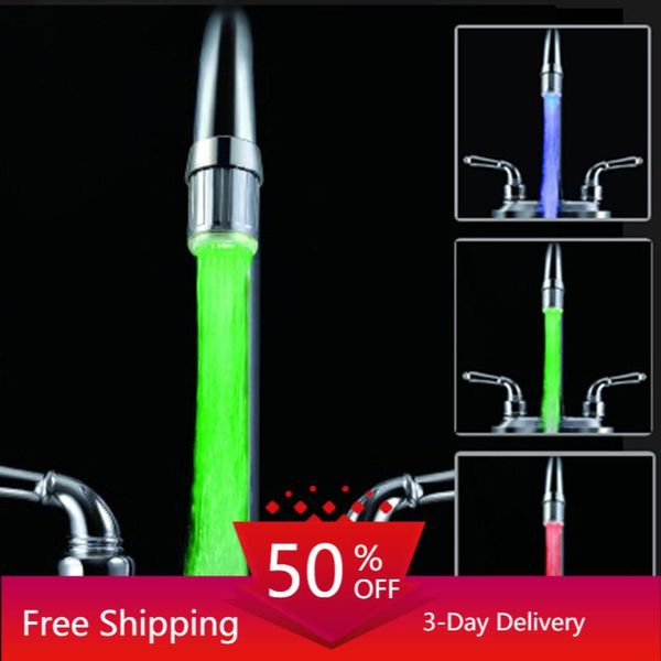 kitchen faucets led water faucet stream light bathroom shower tap nozzle head 7 color change temperature sensor
kitchen faucets led water faucet stream light bathroom shower tap nozzle head 7 color change temperature sensor