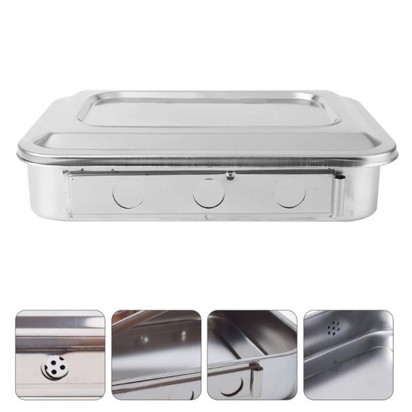 square shape tray disinfectant box with cover and hole (silver) storage bottles & jars
square shape tray disinfectant box with cover and hole (silver) storage bottles & jars