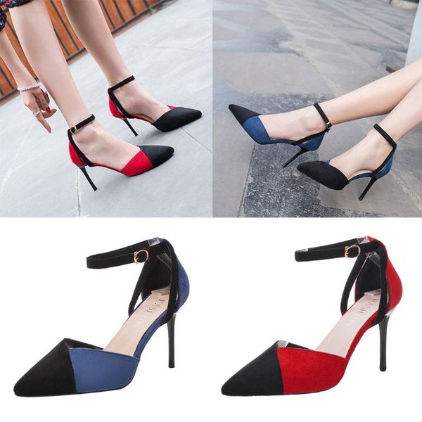 women summer casual suede fashion pointed color matching high heels shoes sandals woman sneakers #56, Black
women summer casual suede fashion pointed color matching high heels shoes sandals woman sneakers #56, Black