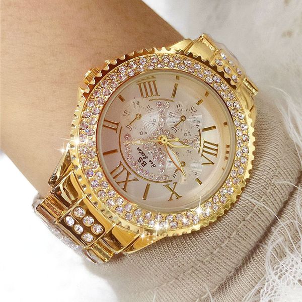 women watch gold diamond luxury stainless steel watches fashion quartz lady wristwatch waterproof montre femme, Slivery;brown
women watch gold diamond luxury stainless steel watches fashion quartz lady wristwatch waterproof montre femme, Slivery;brown