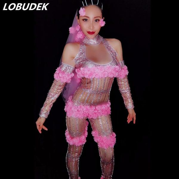 women's jumpsuits & rompers winter women costume pink flowers silver rhinestones jumpsuit lady birthday celebration outfit bar party si, Black;white
women's jumpsuits & rompers winter women costume pink flowers silver rhinestones jumpsuit lady birthday celebration outfit bar party si, Black;white