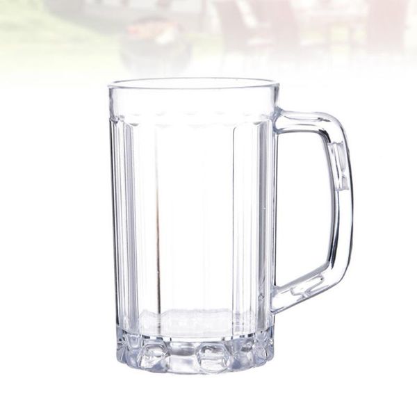 mugs 2pcs 500ml transparent beer mug cup plastic drinking juice household water