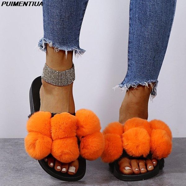 women's fluffy flat sandals fur house shoes for women 2021 home slippers furry solid color soft slides flip flops, Black
women's fluffy flat sandals fur house shoes for women 2021 home slippers furry solid color soft slides flip flops, Black