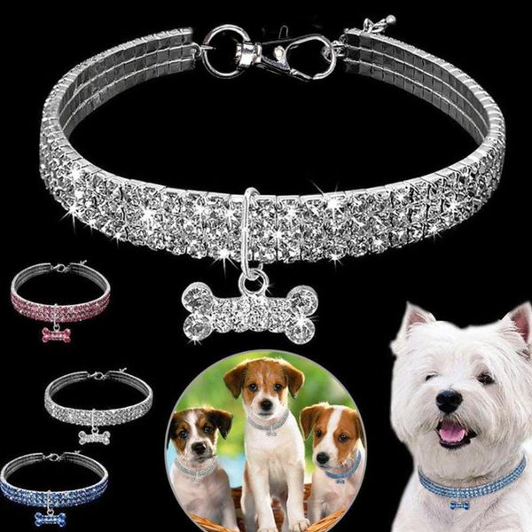dog collars & leashes 3 rows rhinestone pet collar shiny necklaces decoration for cat 
dog collars & leashes 3 rows rhinestone pet collar shiny necklaces decoration for cat