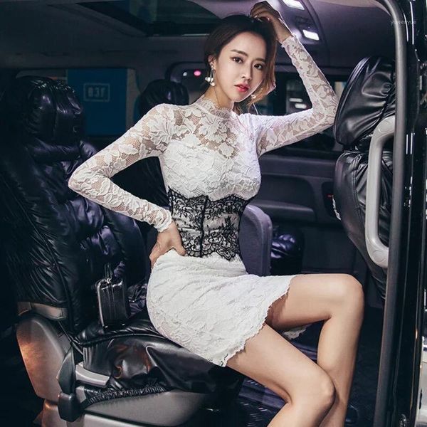 casual dresses est summer beige white elegant 2021 fashion long sleeve lace bandage dress bodyocn clubwear patchwork vestidos festa, Black;gray
casual dresses est summer beige white elegant 2021 fashion long sleeve lace bandage dress bodyocn clubwear patchwork vestidos festa, Black;gray