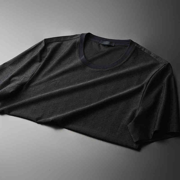 tee shirt shirt summer yarn dyed mens luxury short sleeve jacquard casual male t-shirts plus size 4xl slim round color man tee, White;black
tee shirt shirt summer yarn dyed mens luxury short sleeve jacquard casual male t-shirts plus size 4xl slim round color man tee, White;black