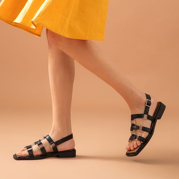 sandals gladiator sandals women pu square toe metal buckle ankle strap retro summer beach ladies low heel shoes handmade 32229, Black
sandals gladiator sandals women pu square toe metal buckle ankle strap retro summer beach ladies low heel shoes handmade 32229, Black