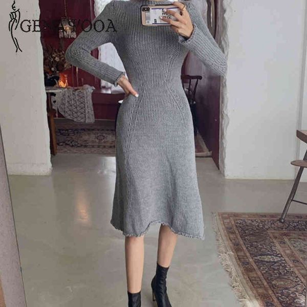 genayooa korean knitting sweater o neck long sleeve autumn winter women dress ladies bandage slim 210417, Black;gray
genayooa korean knitting sweater o neck long sleeve autumn winter women dress ladies bandage slim 210417, Black;gray