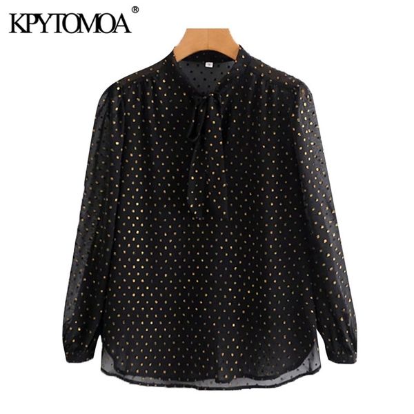 women fashion semi-sheer bow tied dot chiffon blouses long sleeve with lining female shirts chic 210420, White
women fashion semi-sheer bow tied dot chiffon blouses long sleeve with lining female shirts chic 210420, White