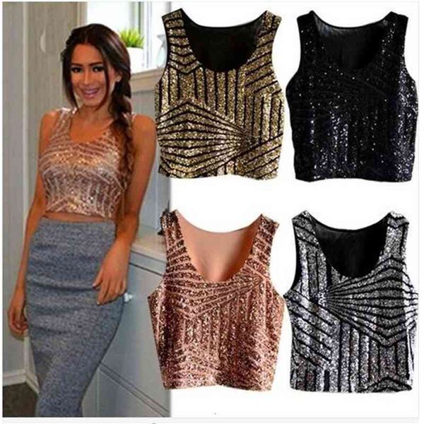 women's tanks & camis fashion women tank summer vest black gold sequin crop nightclub costume clothing 33z4, White
women's tanks & camis fashion women tank summer vest black gold sequin crop nightclub costume clothing 33z4, White