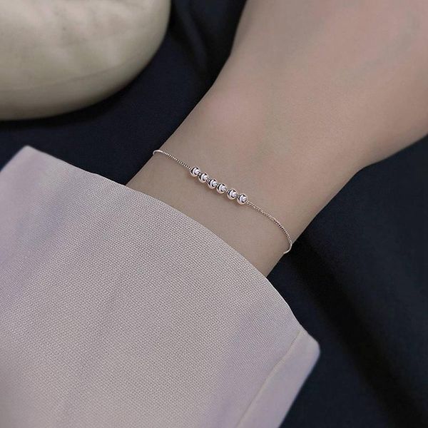 bangle minimalism silvery bracelet fashion beads chain for girls birthday gift elegant temperament women's jewelry, Black
bangle minimalism silvery bracelet fashion beads chain for girls birthday gift elegant temperament women's jewelry, Black
