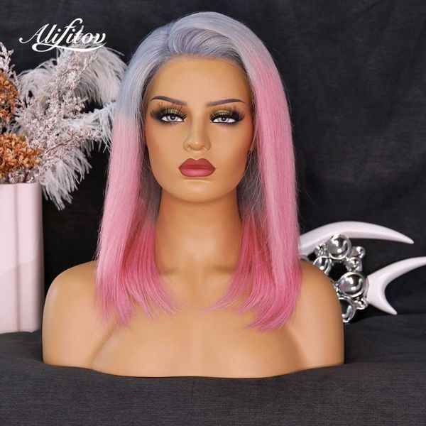 lace wigs alifitov grey pink ombre front human hair short bob wig transparent remy with baby for women, Black;brown
lace wigs alifitov grey pink ombre front human hair short bob wig transparent remy with baby for women, Black;brown