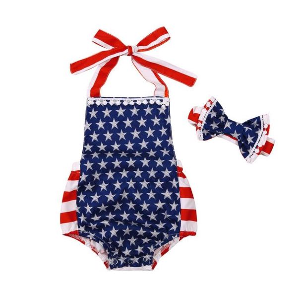 rompers baby independence day outfit star stripe halter neck backless romper headband kostym toddler girls bodysuits 0-24 månader, Blue
rompers baby independence day outfit star stripe halter neck backless romper headband kostym toddler girls bodysuits 0-24 månader, Blue