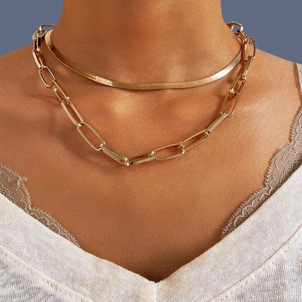 pendant necklaces european american snake bone thick chain alloy necklace, creative personality metal multilayer clavicle diy wholesale, Silver
pendant necklaces european american snake bone thick chain alloy necklace, creative personality metal multilayer clavicle diy wholesale, Silver