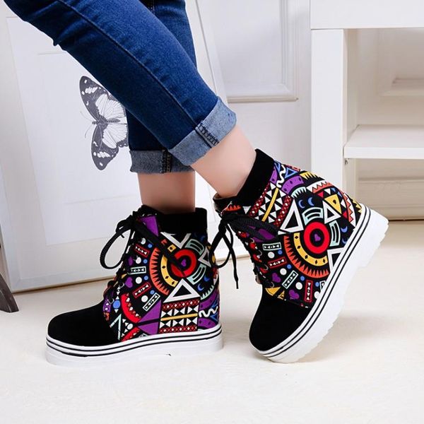 boots pxelena design graffiti thick platform creepers ladies shoes punk rock gothic hidden high heels ankle women 34-43, Black
boots pxelena design graffiti thick platform creepers ladies shoes punk rock gothic hidden high heels ankle women 34-43, Black