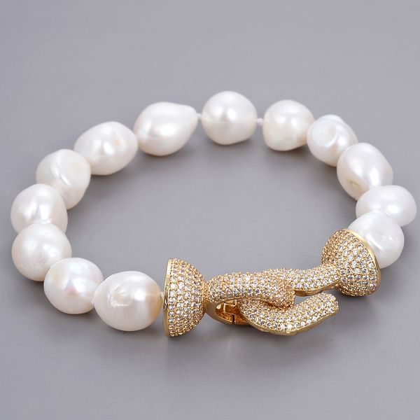 guaiguai jewelry natural white keshi baroque pearl bracelet cz clasp for women real lady fashion jewellry, Black
guaiguai jewelry natural white keshi baroque pearl bracelet cz clasp for women real lady fashion jewellry, Black