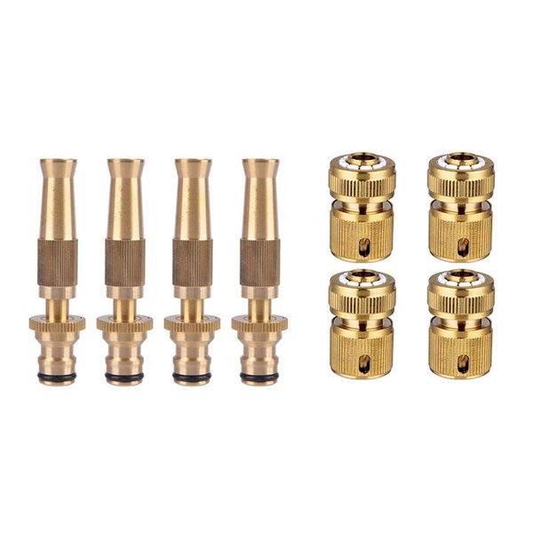 watering equipments 4 pcs brass adjustable copper straight connector spray nozzle & hose end quick connect
watering equipments 4 pcs brass adjustable copper straight connector spray nozzle & hose end quick connect