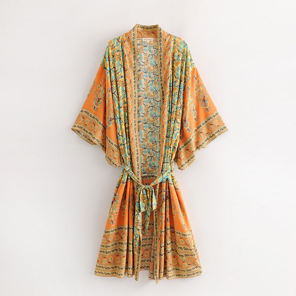 women's & women floral print bohemian long kimono cardigan boho flare sleeve sashes casual beach holiday blouses shirts cover, White
women's & women floral print bohemian long kimono cardigan boho flare sleeve sashes casual beach holiday blouses shirts cover, White
