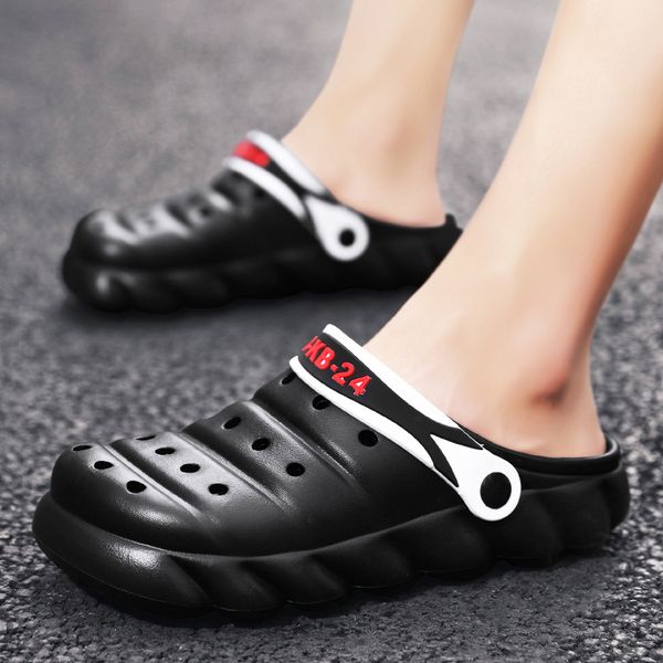 men's dongdong shoes 2021 summer new trend outdoor antiskid dual purpose baotou beach sandal, Black
men's dongdong shoes 2021 summer new trend outdoor antiskid dual purpose baotou beach sandal, Black