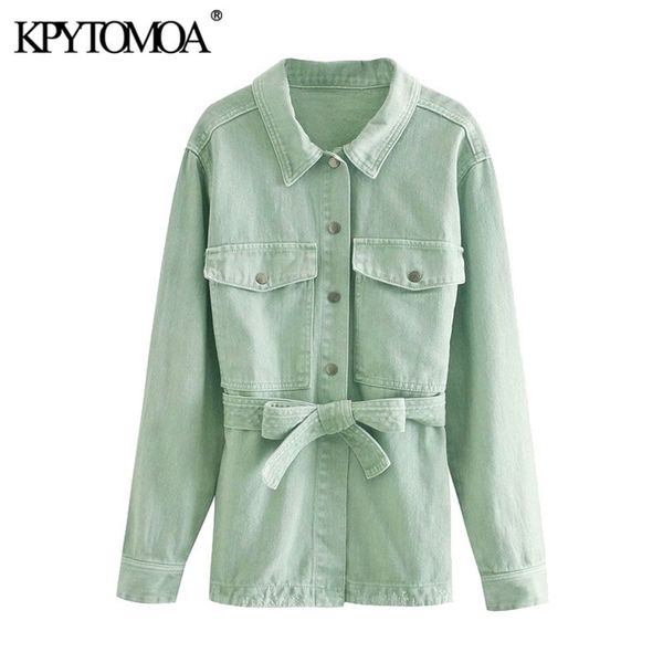women fashion with belt pockets loose denim jacket coat vintage long sleeve side vents female outerwear chic 210420, Black;brown
women fashion with belt pockets loose denim jacket coat vintage long sleeve side vents female outerwear chic 210420, Black;brown