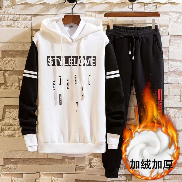 tracksuits 50% cotton men's plush korean hooded sweater winter thickening casual sportswear set, Gray
tracksuits 50% cotton men's plush korean hooded sweater winter thickening casual sportswear set, Gray