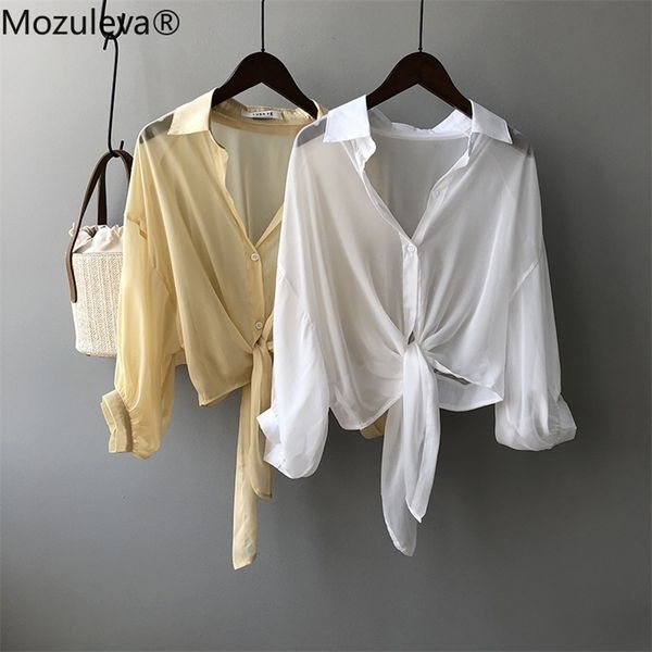 summer retro korean flavor loose lace-up sun protection shirt women's shine through thin basic blouses 210416, White
summer retro korean flavor loose lace-up sun protection shirt women's shine through thin basic blouses 210416, White