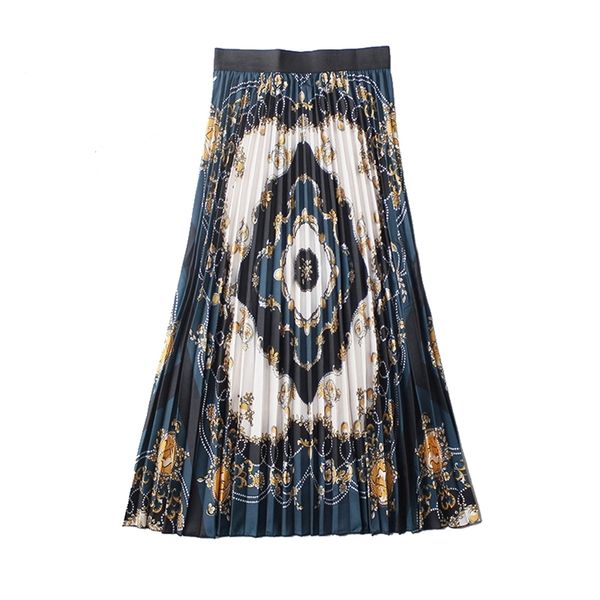 women's pleated skirts flower print elastic high waist european vintage midi skirt woman mujer faldas female ls356 210506, Black
women's pleated skirts flower print elastic high waist european vintage midi skirt woman mujer faldas female ls356 210506, Black