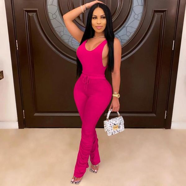 women's jumpsuits & rompers felyn 2021 arrival fashion design tracksuits solid tank ruched bottoms bodycon, Black;white
women's jumpsuits & rompers felyn 2021 arrival fashion design tracksuits solid tank ruched bottoms bodycon, Black;white