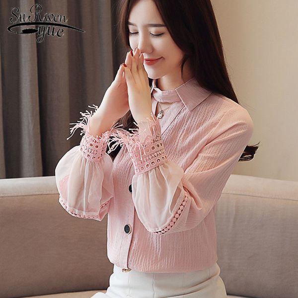 spring chiffon blouse long sleeve women blouses shirt lace pink woman white blouse causal womens 1891 50 210521
spring chiffon blouse long sleeve women blouses shirt lace pink woman white blouse causal womens 1891 50 210521