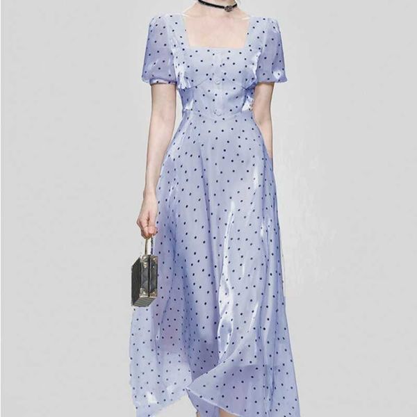 french elegant chiffon polka dot print party dress summer women square collar female lady office ol high waist slim 210526, Black;gray
french elegant chiffon polka dot print party dress summer women square collar female lady office ol high waist slim 210526, Black;gray
